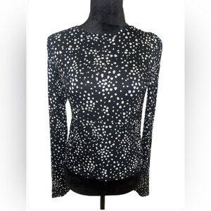 NWT Z Supply Black and White Dot Long Sleeve Top- Large